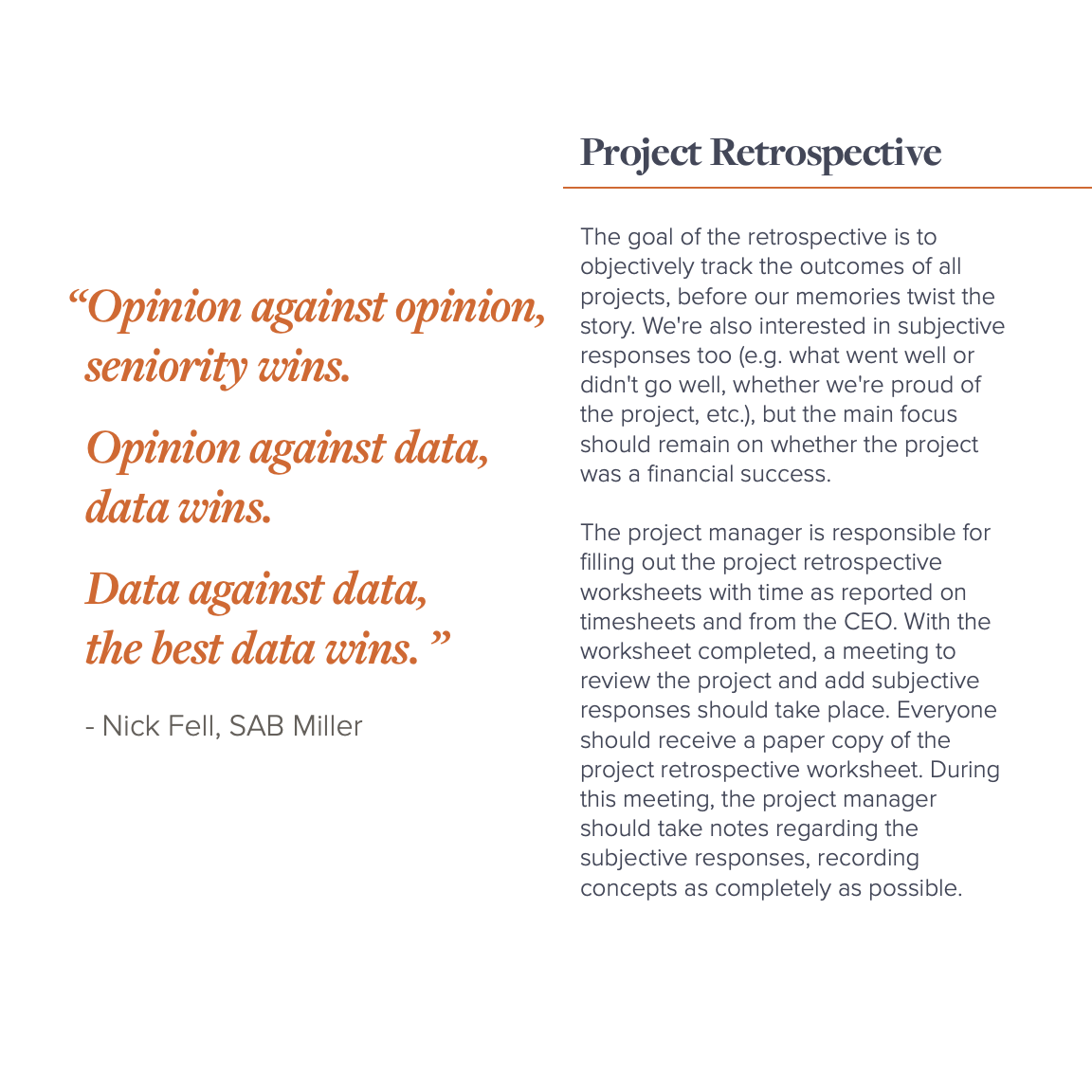 Project Retrospective
