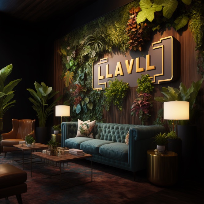level up lounge midjourney